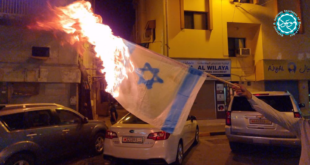 Israeli Flag Set on Fire